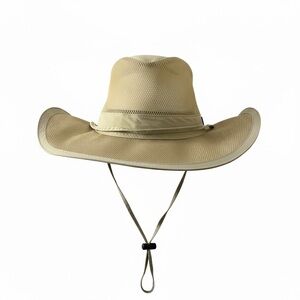 Panama Jack Original Mesh Men's M Safari Hat Khaki UPF 50+Sun Protection